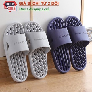Dép đi trong nhà có lỗ thoáng khí, dép mang nhà tắm nam nữ, êm nhẹ chống trơn