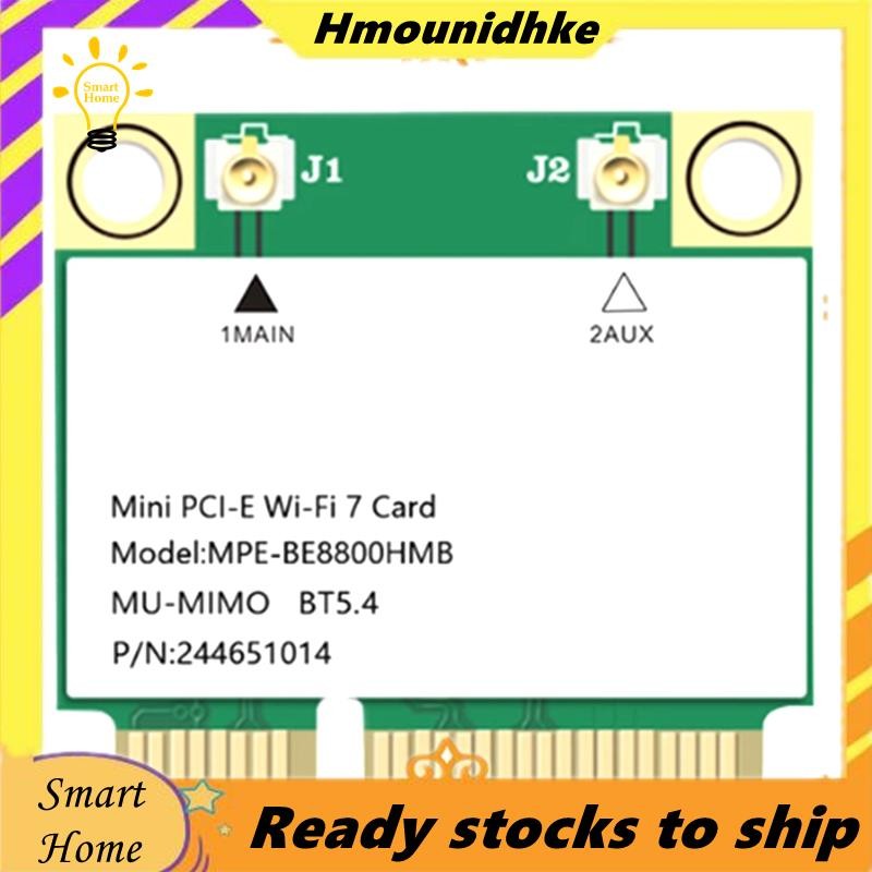 BE200 WIFI7 8774M Tri Band 2.4G / 5G 6Ghz Mạng Không Dây Thẻ WiFi WiFi 7 Mini-Pcie Adapter Cho Win10