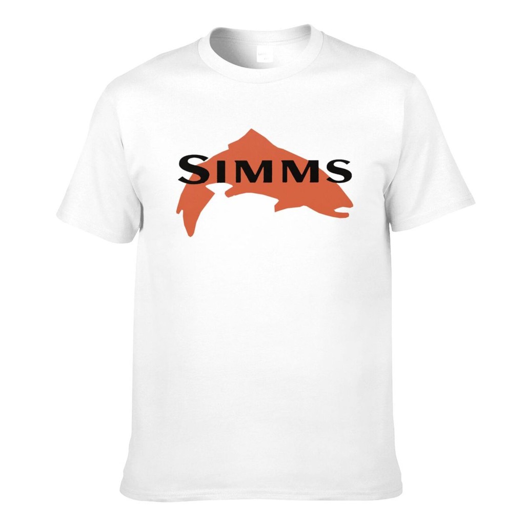 Chất Lượng Cao Cấp Simms Câu Cá Bozeman Montana Bay Câu Cá Cha / Bố Cotton Áo Thun Mùa Hè