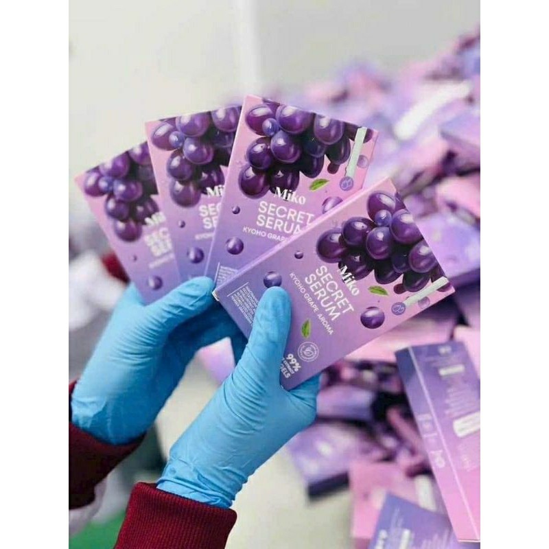 Hàng Thái Lan Mafinze Serum MIKO se khít cô bé hộp 10V vị nho tím