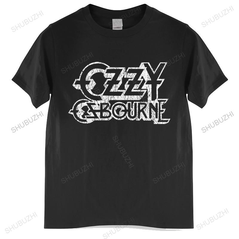 Áo nam cổ tròn Ozzy Osbourne 'Vintage Logo' Áo thun mùa hè Paried Áo nam cotton áo thun cỡ lớn