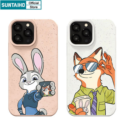 Suntaiho Ngộ nghĩnh Dễ Thương Vỏ Hoạt Hình Thỏ Họa Tiết Ốp lưng Iphone 16 15 14 13 12 11 Pro Max IP 7 8 Plus Iphon X Xs XR Xs Max Silicon Mềm Cao Cấp Chống Sốc Ốp Lưng