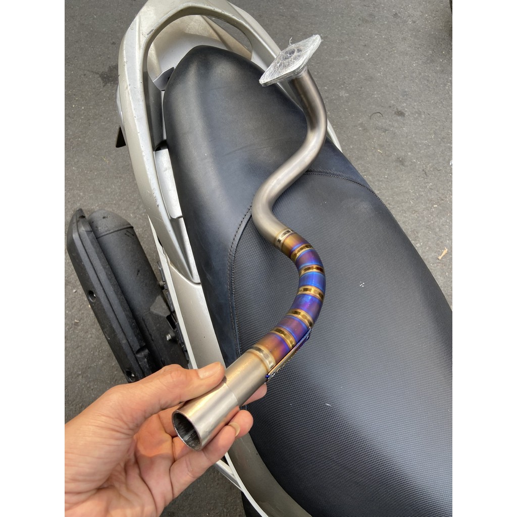 ⚡️FREESHIP⚡️ Cổ pô TITAN xịn LÊN MÀU SẴN phi 27mm X 1,5mm gắn pô zin cho AB THÁI/ AB 110/ Click 110