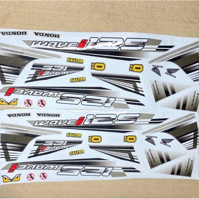 Team Xe Máy Tem Rời Dán Wave 125i Mầu Đen Trắng Cho Wave 50/100/110 - Nhãn Dán - Sticker