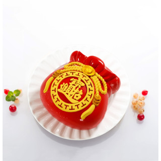 Mô Phỏng Túi Tiền May Mắn Túi Bánh Mousse Khuôn Món Tráng Miệng Trung Quốc Bánh Pudding Dụng Cụ Làm Bánh DIY Xà Phòng Xà Phòng Thơm Khuôn