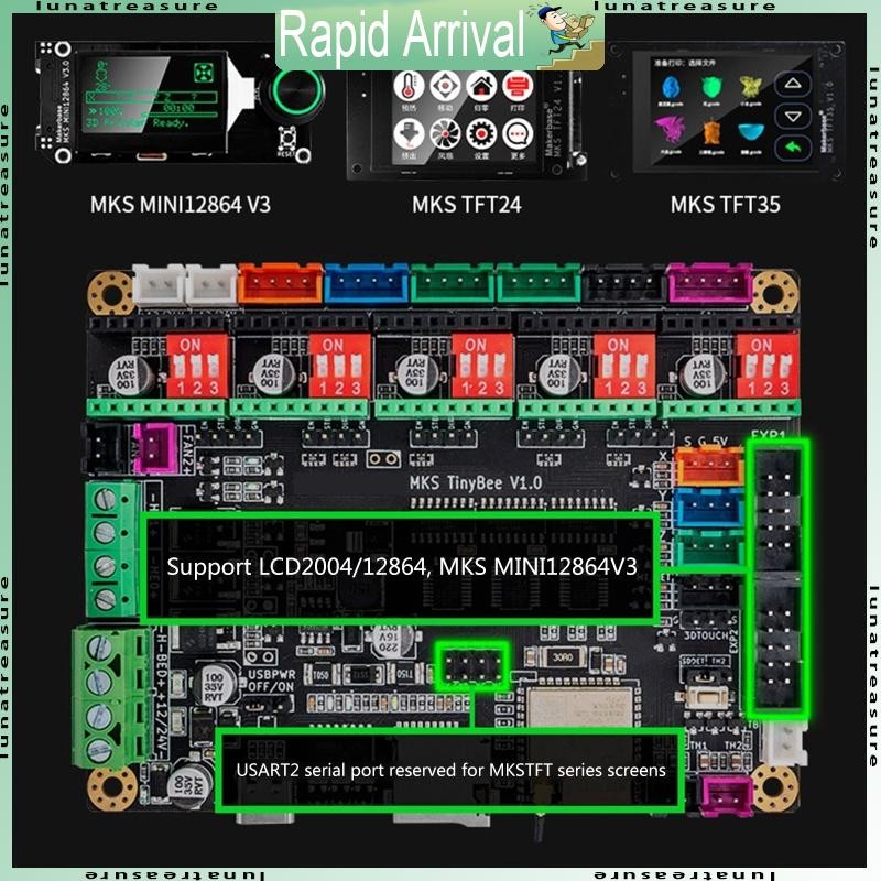 Lun Bộ điều khiển máy in 3D MKS TinyBee Bo mạch chủ ESP32-Wroom-32U 8M Flash 32 Bit
