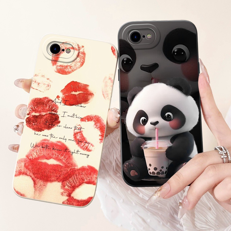 Ốp Cho iPhone SE 2020 A2275 2022 A2783 Ốp Lưng Điện Thoại iPhone SE 2022 Chống Sốc Mèo Gấu Trúc Thỏ 