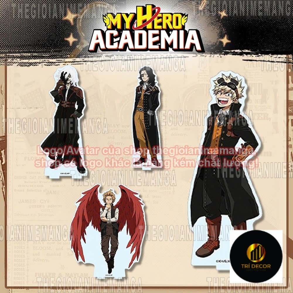 (STEAMPUNK) Mô hình BOKU NO HERO ACADEMIA standee Học Viện Anh Hùng tượng mica acrylic in hình anime