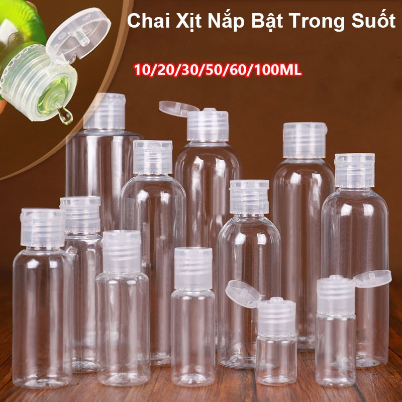 GB67 10  Chai Nhựa 5/10/20/30/50/60/80/100ml Dùng Chiết Mỹ Phẩm Khi Đi Du Lịch GARIN