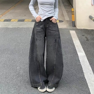  Quần jean nữ dài cạp trễ ống rộng kiểu dáng HipHop quần nữ tôn dáng phong cách Y2K_K76 