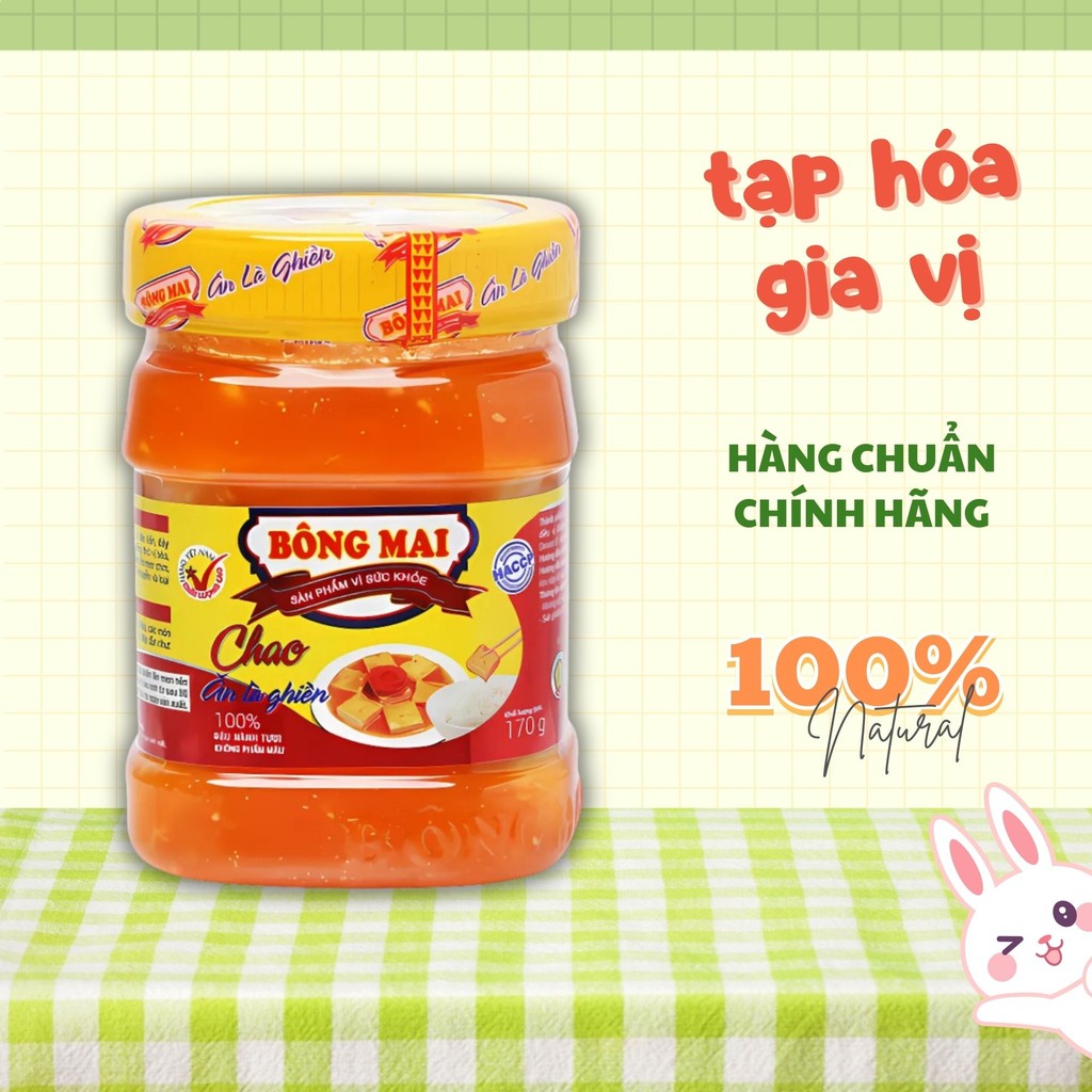 Chao Bông Mai 370g, Chao Đậu Nành, Chao Đỏ, Sốt chấm thịt nướng,Gia Vị Nấu Ăn Chấm, Sốt Chấm Deli