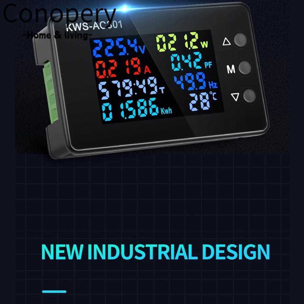 Conopery Vôn kế kỹ thuật số Ampe kế KWS-AC301 Màn hình LED Chuyên dụng Máy dò nguồn Chip Đồng hồ đo 