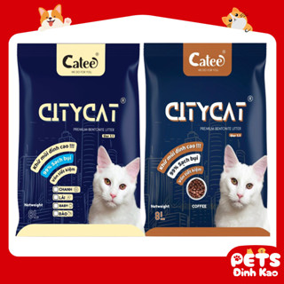Cát Vệ Sinh Đất Sét Dành Cho Mèo Citycat 8L 4kg Khử Mùi Tốt, Siêu Vón và Ít Bụi