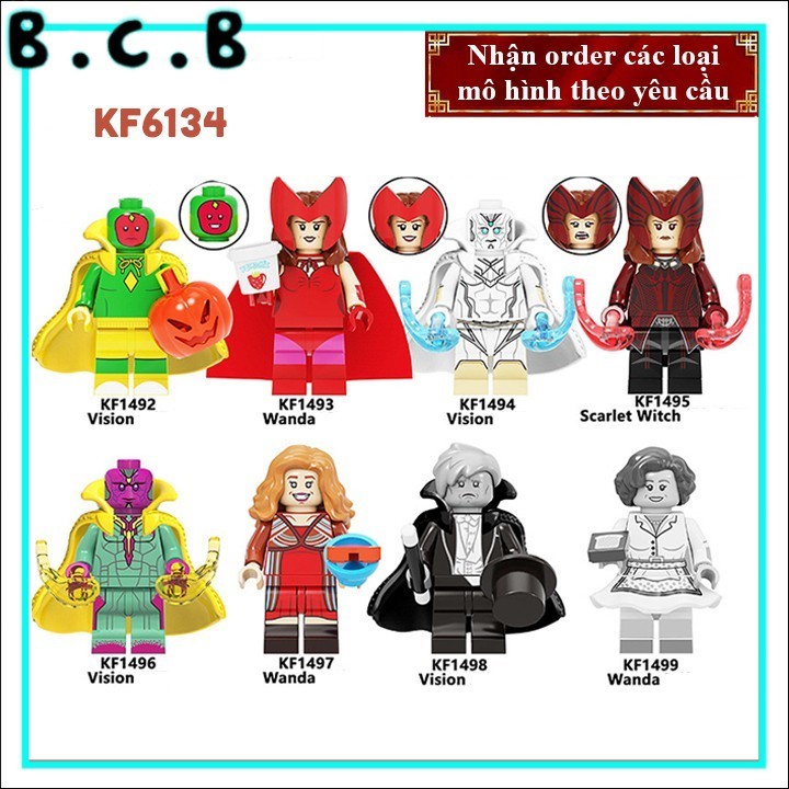 Mô Hình Super Hero Siêu anh hùng MCU Comic Mô hình Vision Quicksilver Spectrum Speed Wiccan KF6134