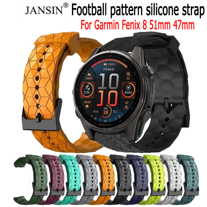 Jansin Dây Đeo Silicone  Cho Đồng Hồ Thông Minh Garmin Fenix 8 51mm 47mm