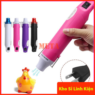 Máy khò nhiệt mini thổi hơi nóng 200 độ 220V 300W - Dụng cụ khò co nhiệt, DIY handmade, tem cao su, bột hàn