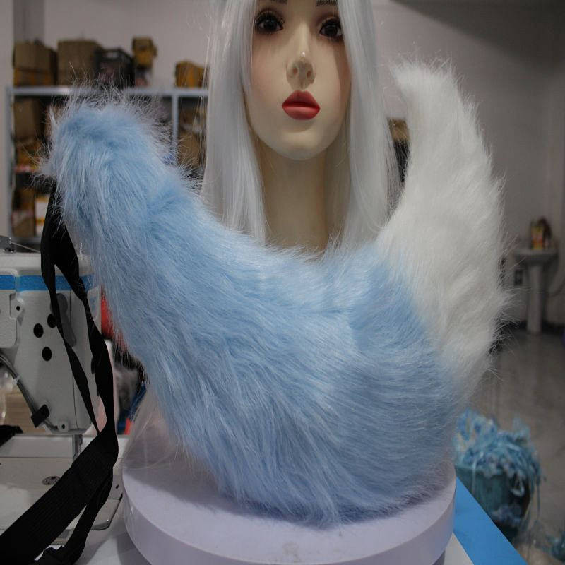 Anime Large Handmade Plush Animal Ears Beast Tail Cosplay Decoration Props Fox Tail Wolf Tail Access