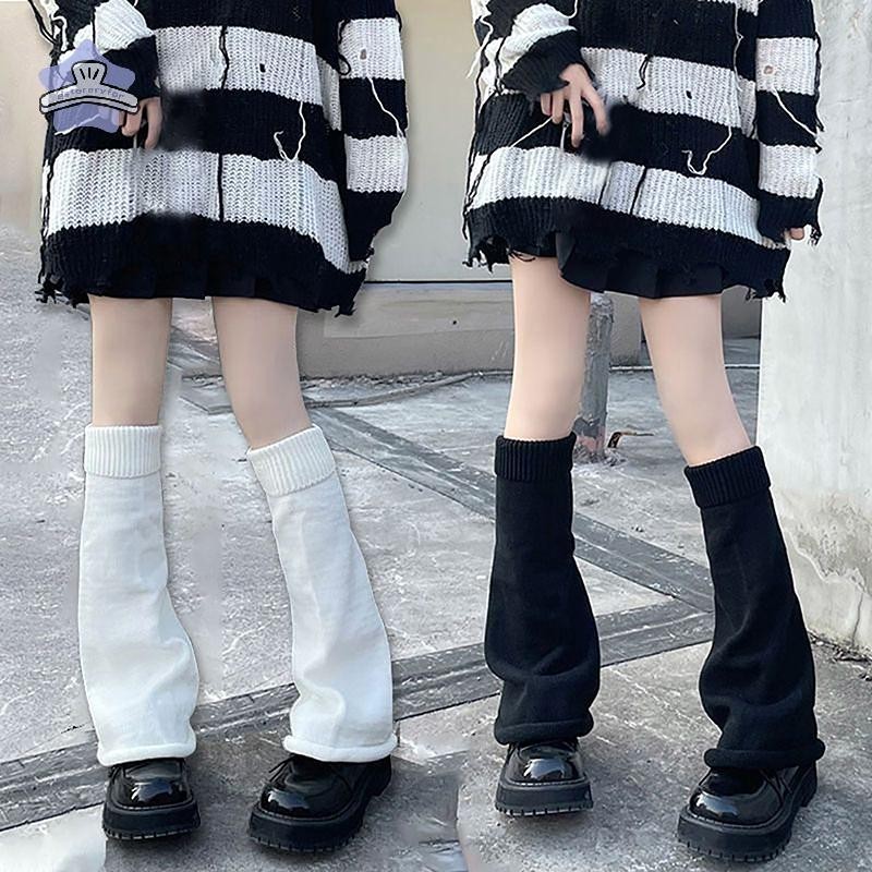 [Estereryfor] Y2k Áo Ấm Chân Mùa Đông Lông Tơ Goth Phụ Kiện Gothic Gothic Gothic Gothic Đan Tất Dài 