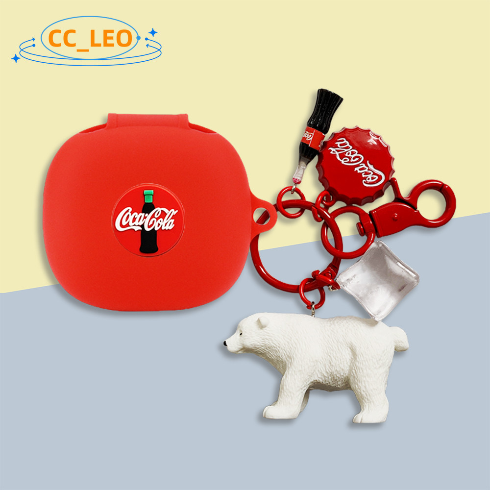 for Anker Soundcore C40i Case Cute Keychain Metal Pendant Silicon Soft Case Suitable for Anker Sound