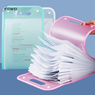 Túi đựng hồ sơ đóng sách dọc YOWEI A4 Túi đựng giấy kiểm tra dành cho học sinh Túi đựng đàn Organ di động 13 Cell, Đồ dùng học tập văn phòng VN