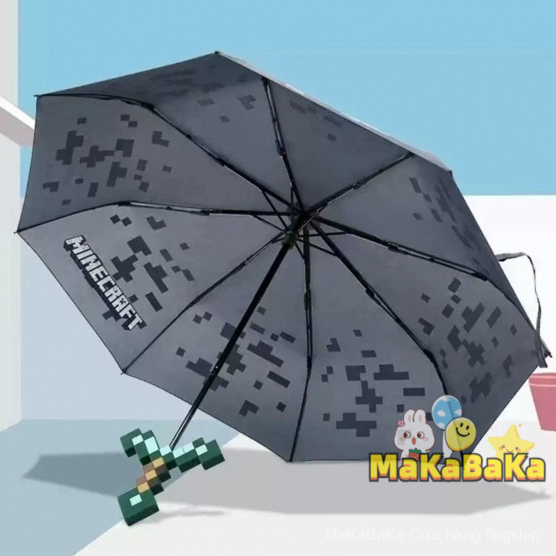 Ô mưa nắng Minecraft ngộ nghĩnh, phù hợp sinh viên, quà tặng độc đáo