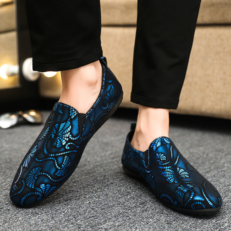 Da Thoáng Khí Loafer Giày Nam Lái Xe Moccasin