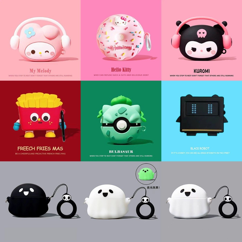 Ốp Hoạt Hình 3D Cho Xiaomi Redmi Buds 6 Tai Nghe Bluetooth Không Dây Bảo Vệ Silicon Cho Redmi Buds 6