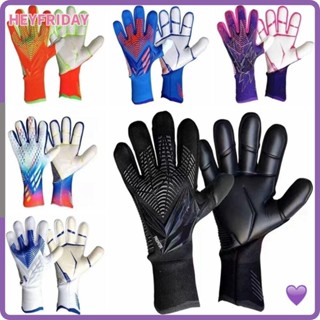 Găng tay thủ môn HEYFRIDAY 1 Cặp, Găng tay thủ môn cao su dày chống trượt, Người lớn Trẻ em Bảo vệ ngón tay Găng tay bóng đá thoáng khí