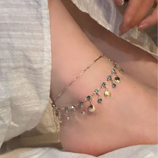 Vòng chân vỏ đôi Dây xích chân tinh tế dành cho nữ