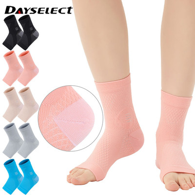 DAYSELECT 1 Cặp Nhẹ Thể Thao Mỏng Hỗ Trợ Mắt Cá Chân Áp Chạy Xe Đạp Tất Thoáng Khí