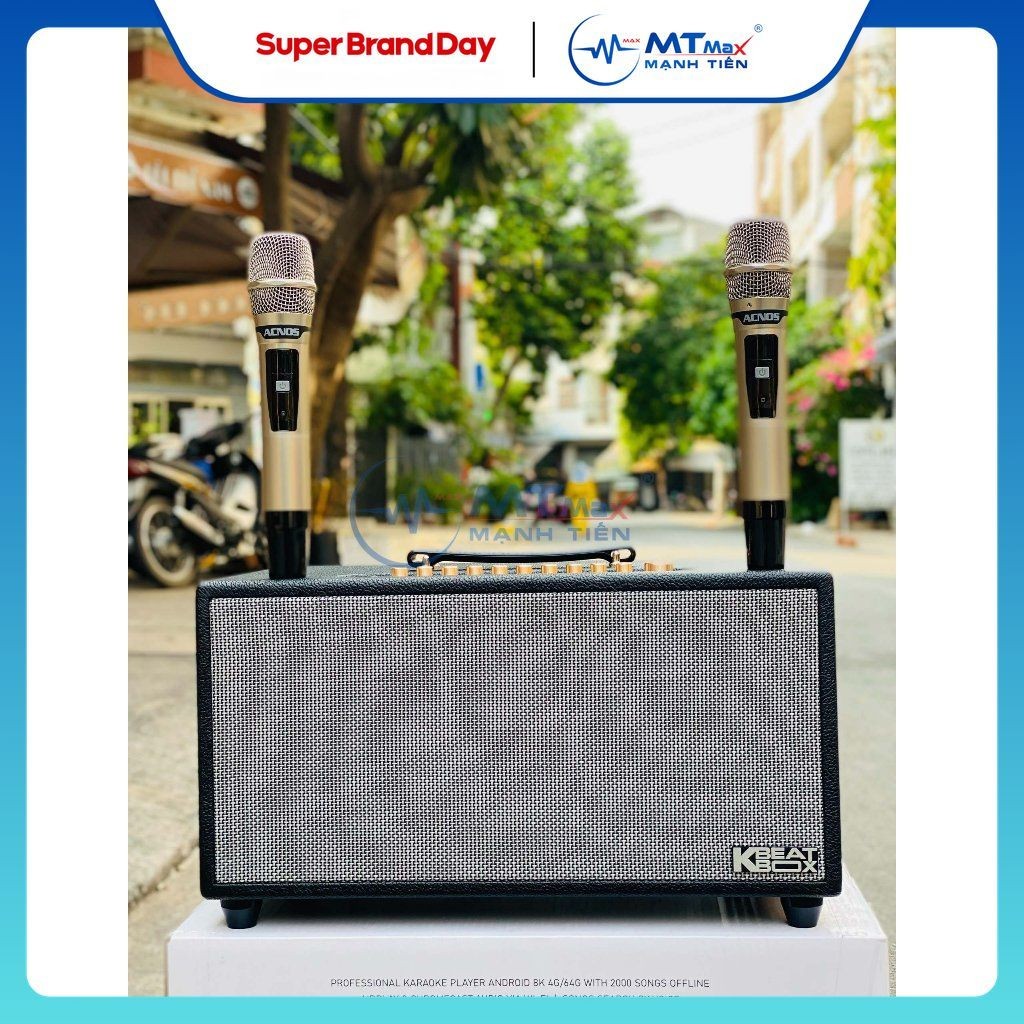 [ Hàng Chất Lượng ] Loa Xách Tay Acnos HiNet 450 - Bass đôi 16cm, Công Suất 200W, Âm Thanh Căng Nét,