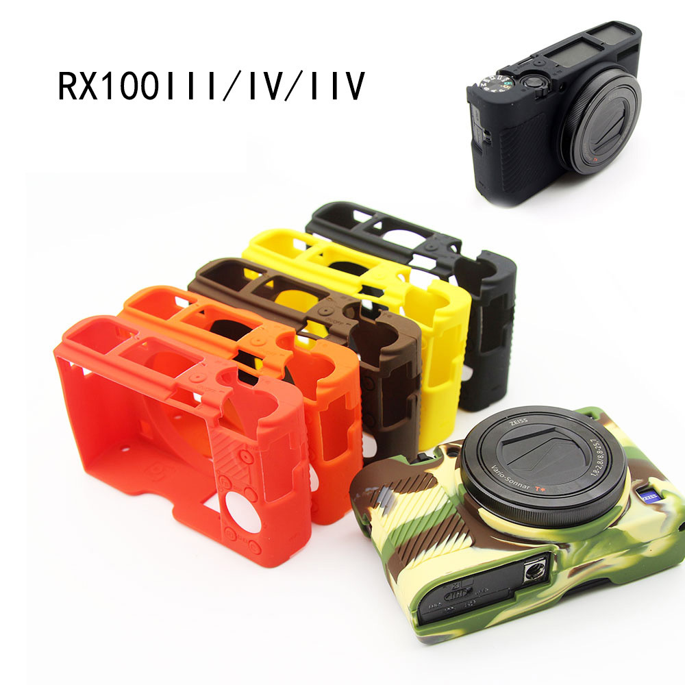 Silicon Mềm Bảo Vệ Camera Ốp Lưng Cao Su Thân Túi Da Cho Sony RX100 III RX100 IV RX100 V VI RX100 VI