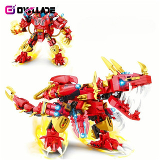 Owllade Transformers Robot Khối Xây Dựng Đồ Chơi Dành Cho Người Lớn Trẻ Em Quà Tặng Sinh Nhật RYMY-620-YLW Màu Đỏ