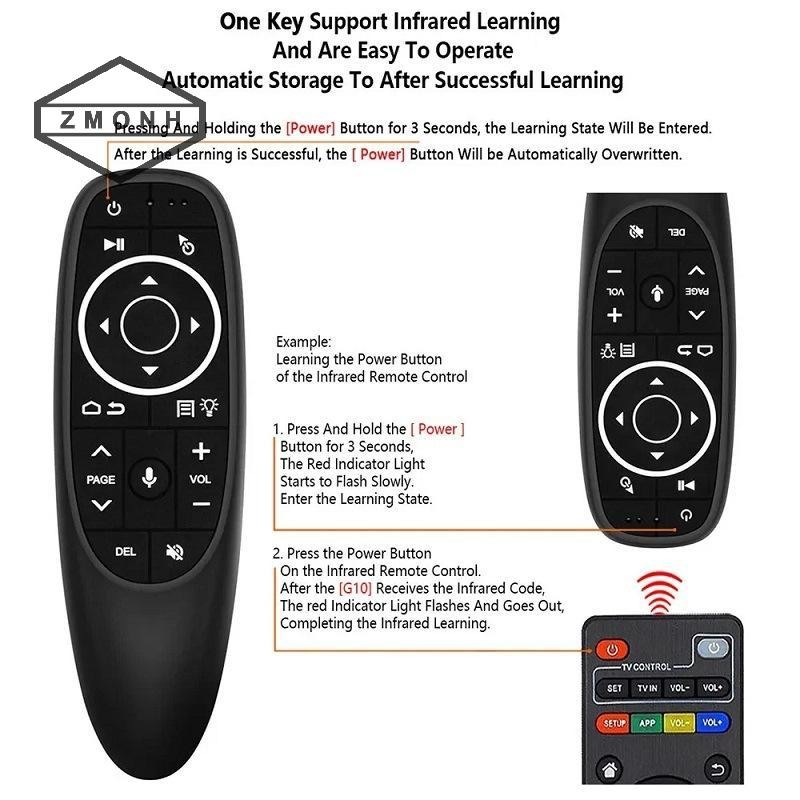 ZMONH GAMINJA G10S Chuột Không Khí Điều Khiển Từ Xa Bằng Giọng Nói 2.4G Con Quay Hồi Chuyển Không Dâ