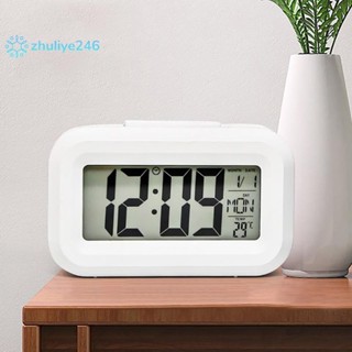 < Zhuliye246 > Đồng hồ báo thức phát sáng ban đêm kỹ thuật số LED Báo thức điện tử cho đèn nền văn phòng tại nhà Đồng hồ lịch Snooze Nhiệt độ Đồng hồ điện tử Đẹp