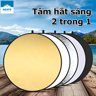 tấm phản quang ánh sáng tròn,Tấm hắt sáng, Tấm Phản Quang Chụp Ảnh Selfie(vàng – bạc), size 30/60/80cm