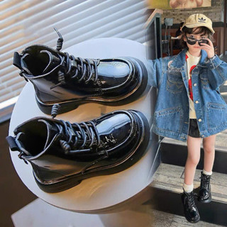 Giày Bốt cho Bé Trai Bé Gái Cao Cổ SY 27 Từ 1 - 7 Tuổi Quai Dán Da PU Bóng Phong Cách Thể Thao Cá Tính c88 Lạc Lạc 0604