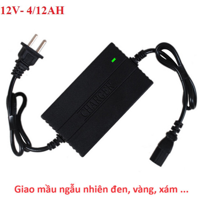 Sạc bình ắc quy xe điện 12v sạc bình phun thuốc 8-12AH chân 3 chấu tự ngắt khi đầy