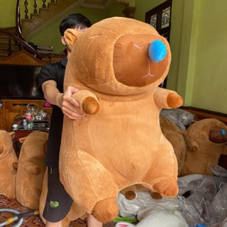  Gấu bông chuột capybara chảy nước mũi,đeo balo rùa,gấu bông capybara khổng lồ 
