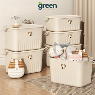 Hộp Nhựa Đựng Đồ Đa Năng Có Nắp Quai Cầm, Hộp Đựng Đồ Quần Áo, Đồ Chơi Hình Cún Dễ Thương