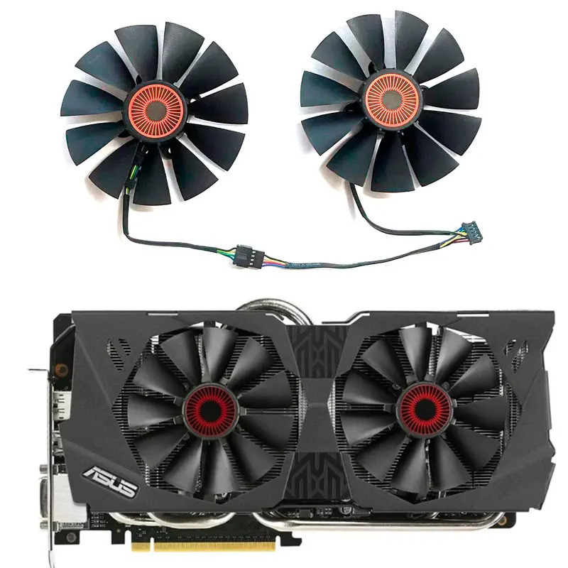95MM FD10015H12S 0.55A 5Pin GTX980 980Ti Quạt Làm Mát Cho ASUS STRIX GTX 970 980 780 TI R9 380 Đồ Họ