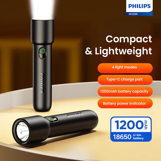 Đèn pin Mini Philips SFL1235 Sạc USB Type-C