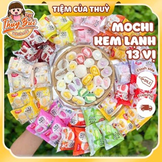   13 Vị  Bánh Mochi Kem Sữa Vị Sầu Riêng  Khoai Môn  Đậu Nành Đủ Vị Bánh Mochi Phủ Dừa Đài Loan Bánh Mochi Kem Lạnh 