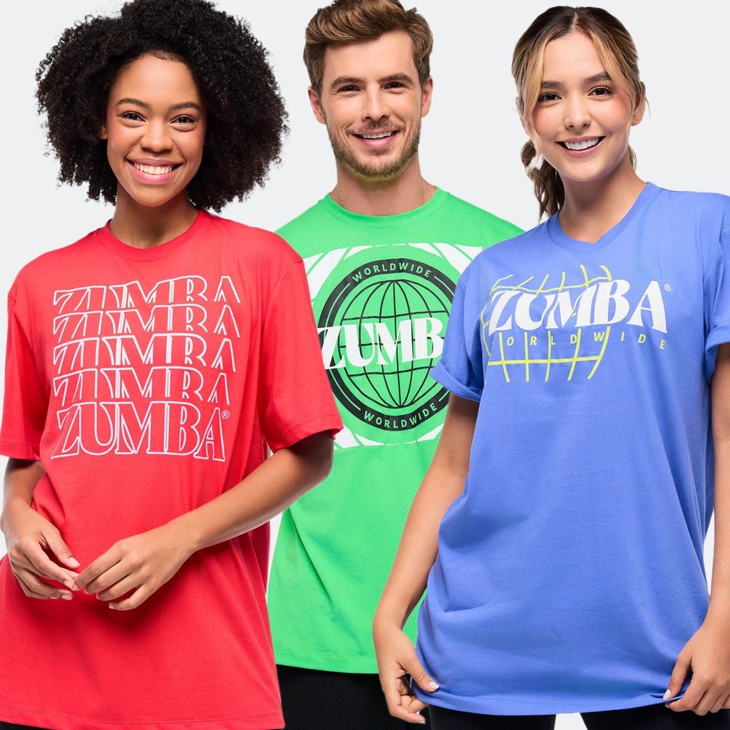 [Tay ngắn] ZUMBA ZUMBA Fitness Wear Thể thao Giải trí Mới ZUMBA Áo thun phong cách mới Nam Nữ Cùng p