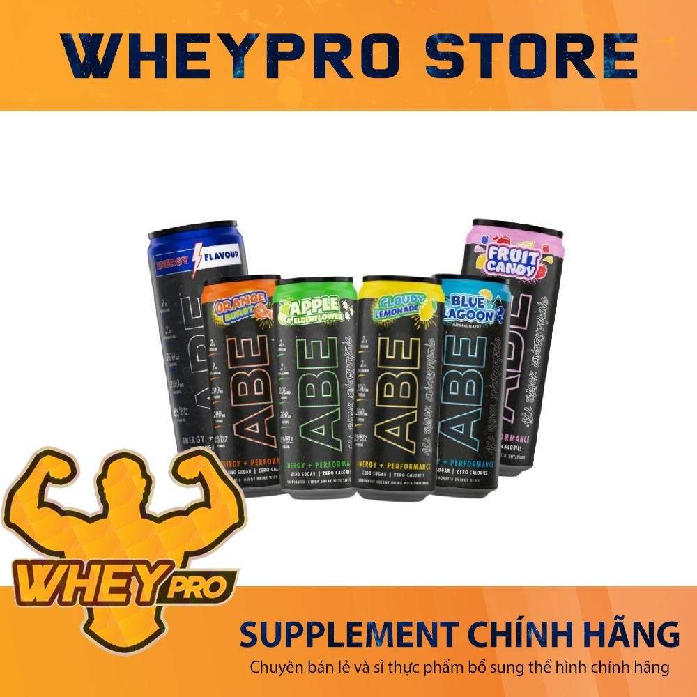ABE Pre-workout Nước Uống Tăng Lực, Tăng Sức Mạnh, Có Gas