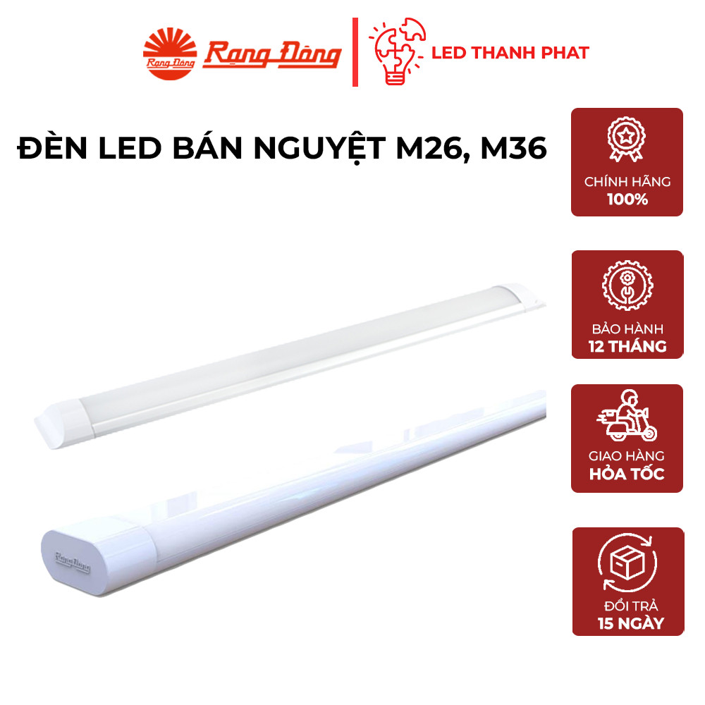 Bộ tuýp led rạng đông M26 M36 M66 25W 60W 60W siêu sáng chính hãng giá phân phối