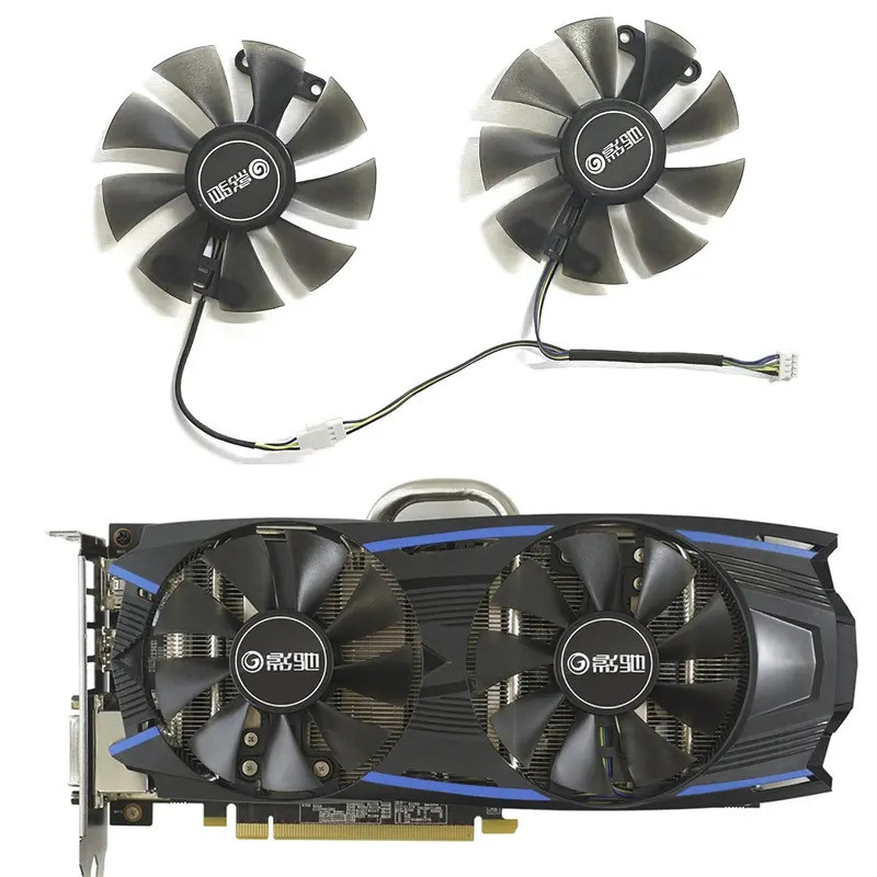 Quạt GPU GTX1060 hoàn toàn mới 4PIN 85MM cho GALAXY GTX950 GTX960 KFA2 GALAXY GeForce GTX1060 EXOC 6
