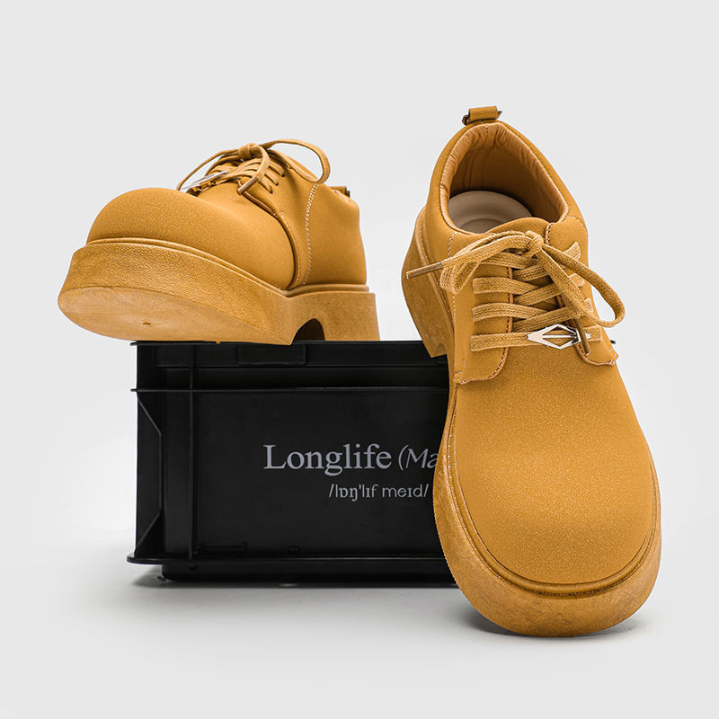 Thời Gian Có Hạn Giá Thấp Rhubarb Boots Nam Mùa 2024 Toe Mickey Derby Giày Nam Đế Dày Cao Gót Giày Da Thời Trang20250107