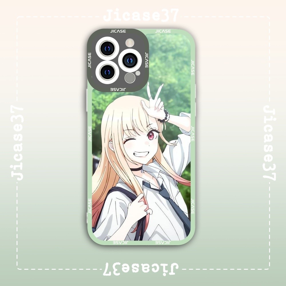 Ốp lưng iPhone Cạnh Vuông Samsung Xiaomi Oppo Anime Dressup my darling nhân vật Marin vs Gojo