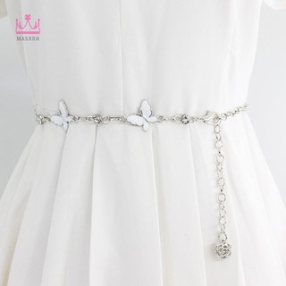 Maxrrh Hợp Thời Trang Trang Trí Dây Xích Kim Loại Có Thể Điều Chỉnh Thanh Lịch Mỏng Mỏng Cơ Thể Eo Dây Xích Đầm Áo Len Mặt Dây Chuyền Trang Trí Thắt Lưng Quà Tặng Mới